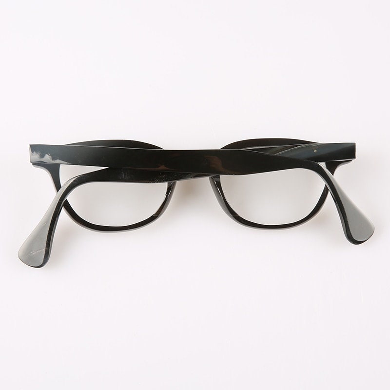 Genuine Natural Horn Handmade Glasses Frames -  Piano Black - Wayfarer Rivets style - Men - Women - 100% Genuine Bull horn