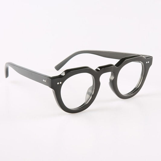 Genuine Natural Horn Handmade Glasses Frames - Piano Black - Stainless Rivets- Men - Women - 100% Genuine Buffalo horn