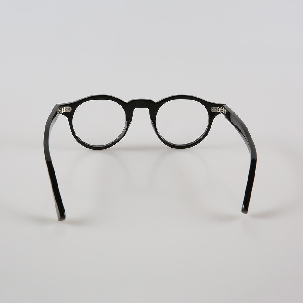 Genuine Natural Buffalo Horn Handmade Miltzen Style Glasses Frames - Piano Black - Stainless Rivets- Men - Women - 100% Genuine Buffalo horn