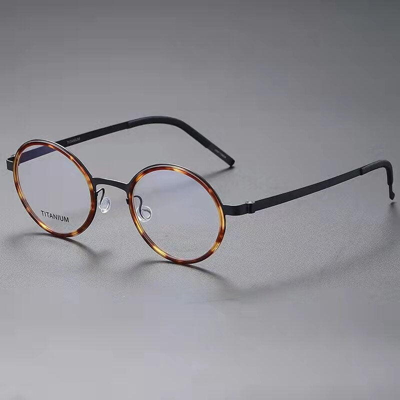 Vintage Lightweight Titanium Oval Round Glasses - Prescription lenses - Unisex Glasses Retro