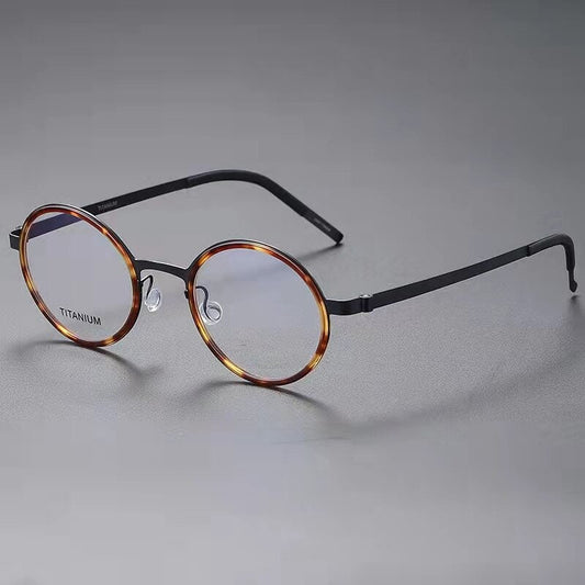 Vintage Lightweight Titanium Oval Round Glasses - Prescription lenses - Unisex Glasses Retro