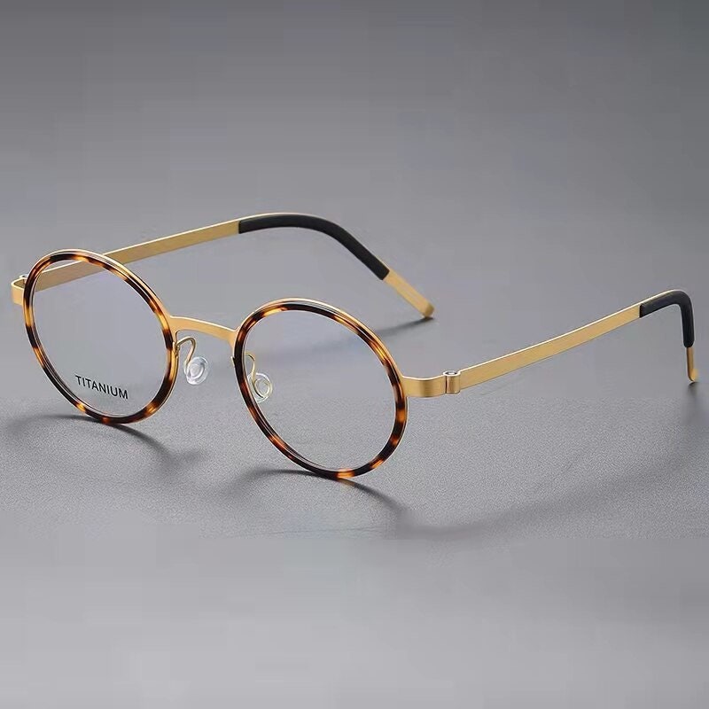 Vintage Lightweight Titanium Oval Round Glasses - Prescription lenses - Unisex Glasses Retro