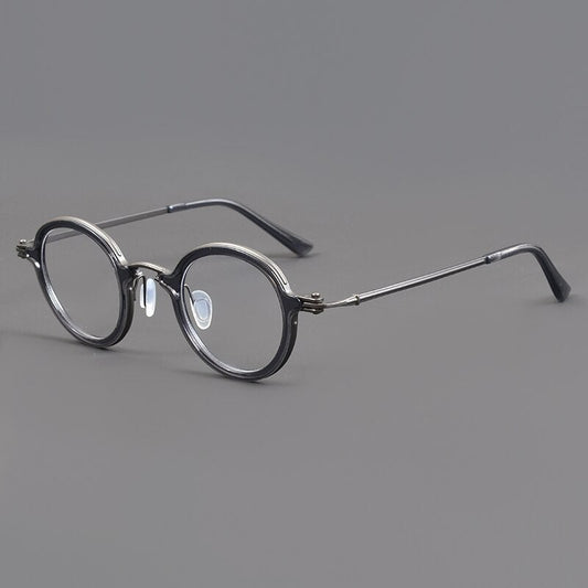 Vintage Italian style style Titanium Acetate Handmade Frames Glasses - Different Colors -  Prescription lenses - Mens Glasses Retro