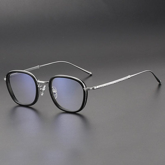 Vintage style Titanium Acetate Handmade Frames Glasses - Different Colors -  Prescription lenses - Mens Glasses Retro