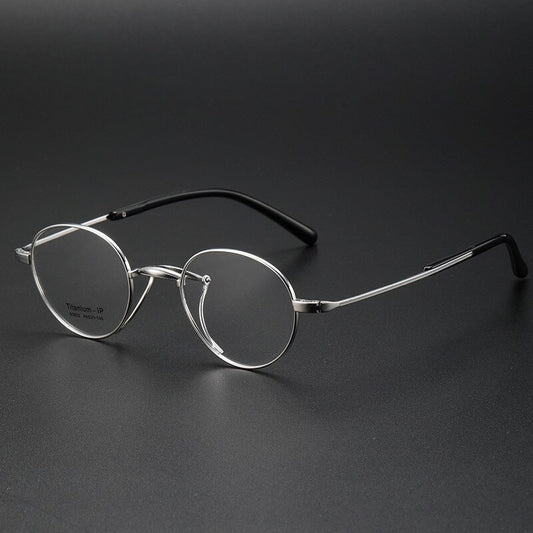 Vintage Japanese style Titanium Small Round Handmade Frames Glasses - Different Colors -  Prescription lenses - Mens Glasses Retro