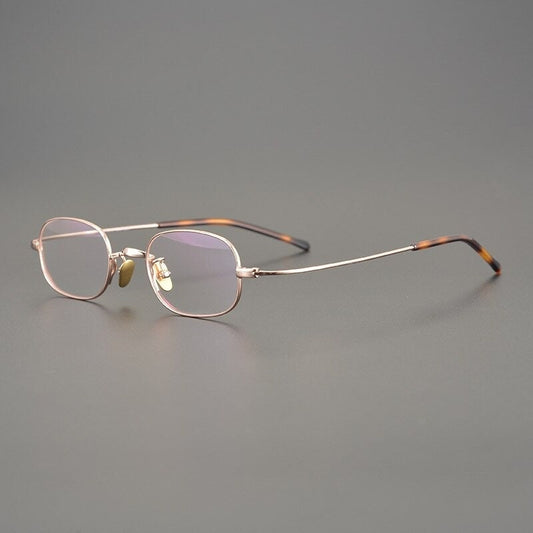 Vintage Japanese style Lightweight Titanium and Acetate Glasses Frames - Prescription lenses - Unisex Glasses Retro