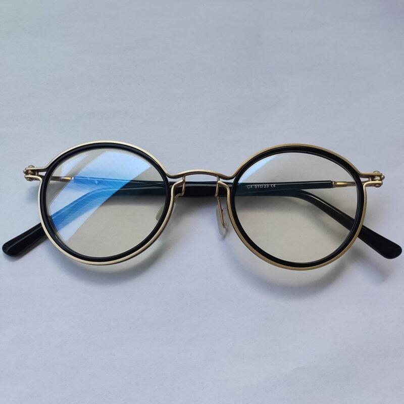 Vintage Japanese style Lightweight Oval Acetate Classic Handmade Frames Glasses -  Prescription lenses