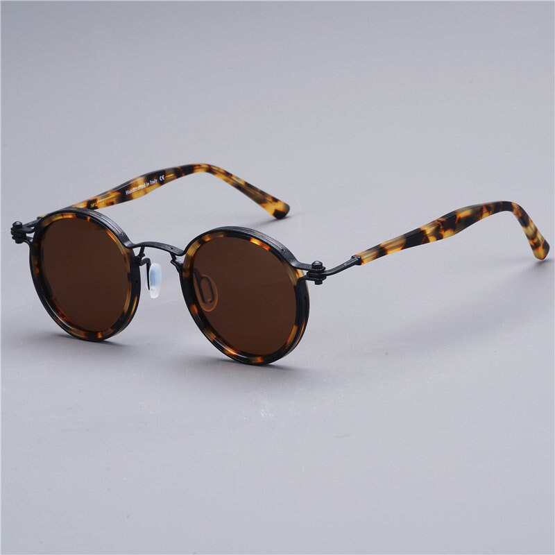 Vintage style Lightweight Round Acetate Classic Handmade Frames Sunglasses