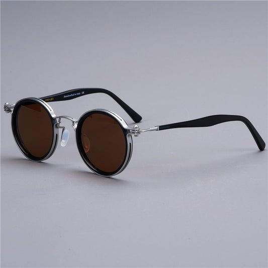 Vintage style Lightweight Round Acetate Classic Handmade Frames Sunglasses