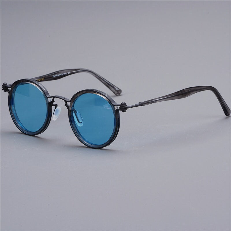 Vintage style Lightweight Round Acetate Classic Handmade Frames Sunglasses