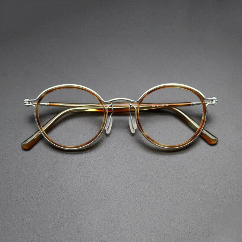 Vintage Japanese style Lightweight Oval Acetate Classic Handmade Frames Glasses -  Prescription lenses