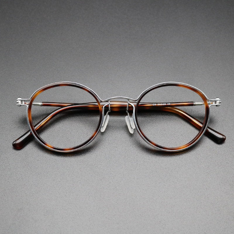 Vintage Japanese style Lightweight Oval Acetate Classic Handmade Frames Glasses -  Prescription lenses