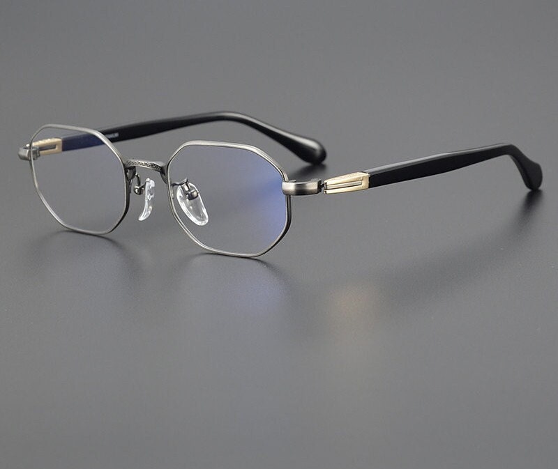 Retro Japanese style Lightweight Wide Titanium Acetate Glasses - Different Colors -  Prescription lenses - Mens Glasses Retro