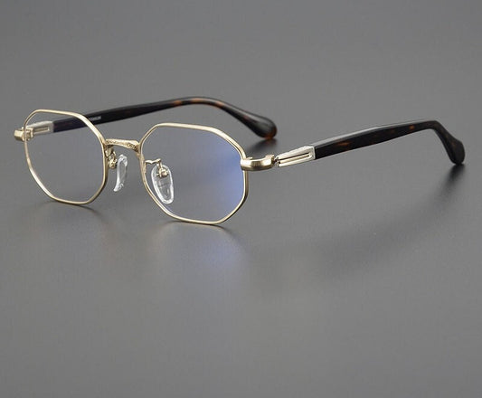 Retro Japanese style Lightweight Wide Titanium Acetate Glasses - Different Colors -  Prescription lenses - Mens Glasses Retro