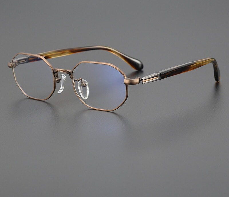 Retro Japanese style Lightweight Wide Titanium Acetate Glasses - Different Colors -  Prescription lenses - Mens Glasses Retro