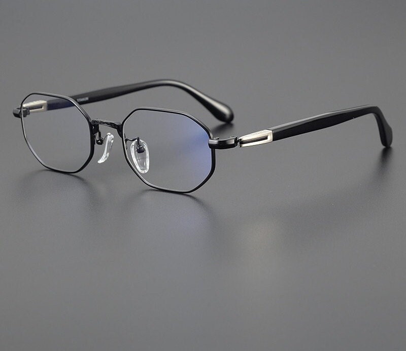 Retro Japanese style Lightweight Wide Titanium Acetate Glasses - Different Colors -  Prescription lenses - Mens Glasses Retro