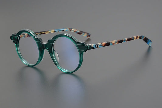 Vintage Thick Round Style Handmade Acetate Round Frames - Thick Glasses - Different Colors