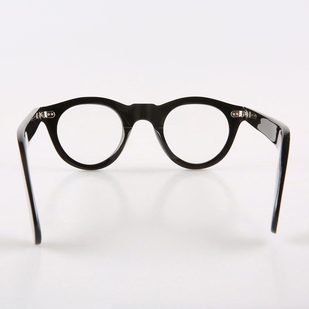 Genuine Natural Black Buffalo Horn Handmade Japanese Style Retro Rivets Glasses Frames - Men - Women - 100% Genuine Bull Horn