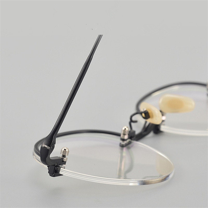 Retro Japanese style Lightweight Half Rim Titanium Glasses - Different Colors -  Prescription lenses - Mens Glasses Retro