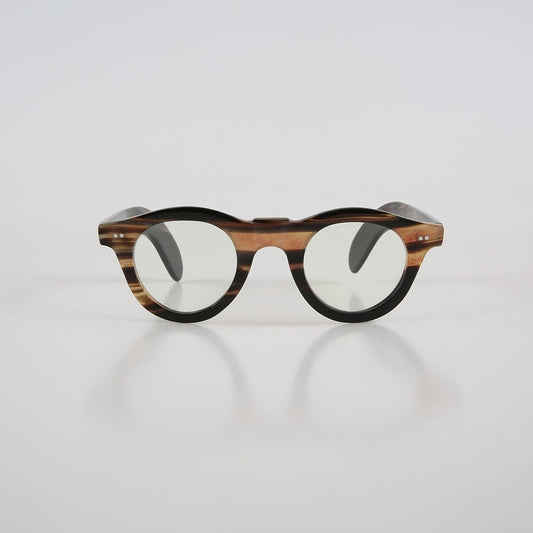 Genuine Natural Horn Handmade Glasses Frames - Black and Honey Color - 2 Rivets- Men - Women - 100% Genuine Bull Horn