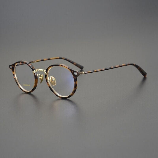 Vintage Japanese style Lighweight Titanium Acetate Classic Japanese Handmade Frames Glasses - Different Colors -  Prescription lenses -