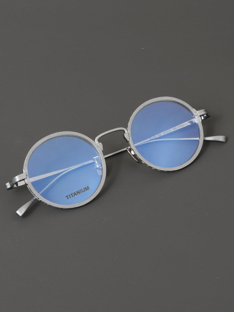 Retro Japanese style Lightweight Oval Titanium Glasses - Different Colors -  Prescription lenses - Mens Glasses Retro