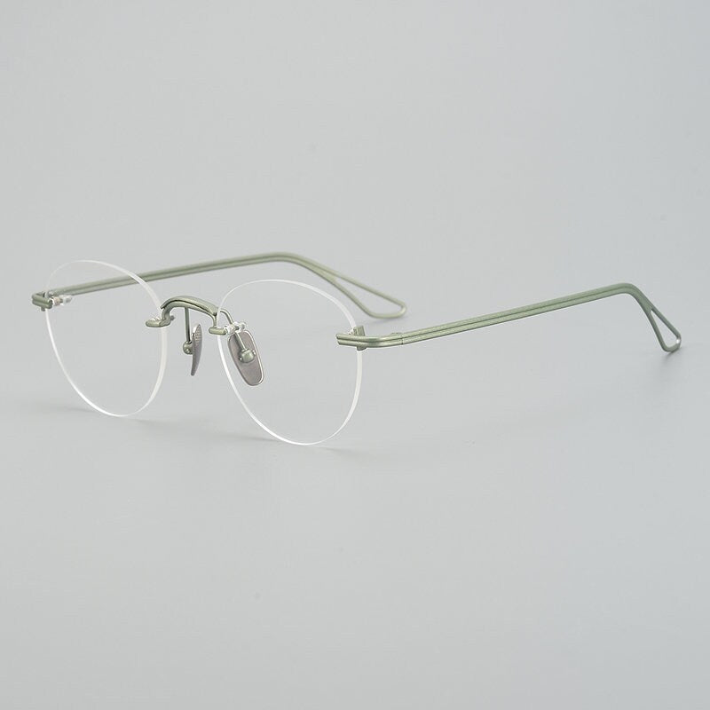 Retro Japanese style Lightweight Classic Rimless Titanium Glasses - Different Colors -  Prescription lenses - Mens Glasses Retro