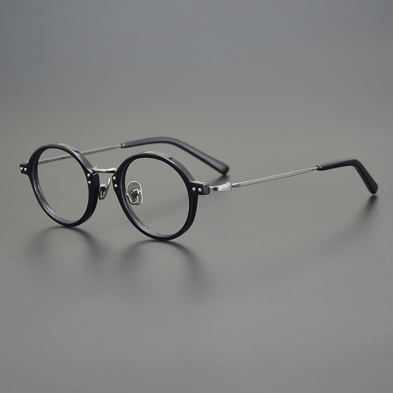 Vintage Italian style Lightweight Titanium and Acetate Glasses Frames - Prescription lenses - Unisex Glasses Retro