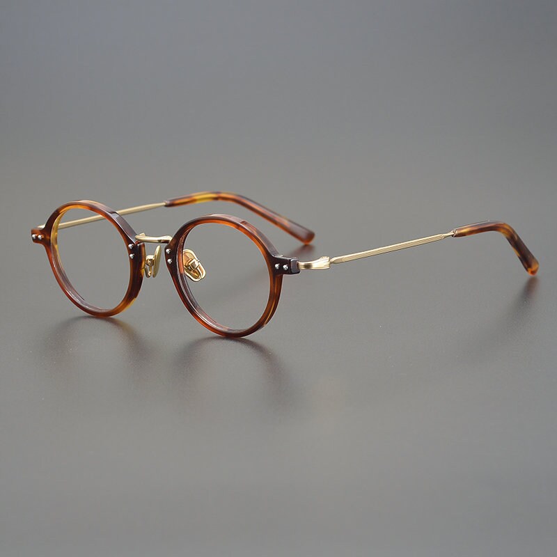 Vintage Italian style Lightweight Titanium and Acetate Glasses Frames - Prescription lenses - Unisex Glasses Retro