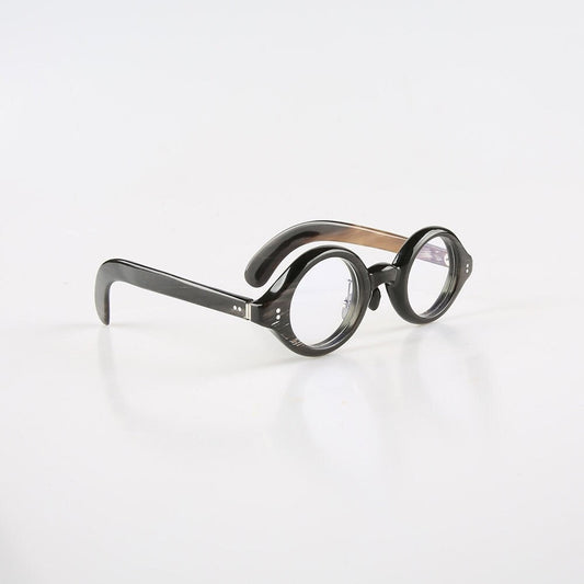 Genuine Natural Horn Handmade Unique Thick Bubbly Round Vintage Glasses Frames  - Men - Women - 100% Genuine Horn