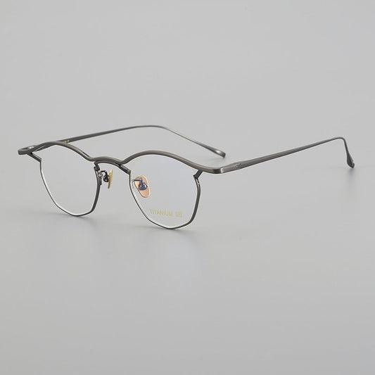 Retro Japanese style Lightweight Eyebrow Titanium Glasses - Different Colors -  Prescription lenses - Mens Glasses Retro