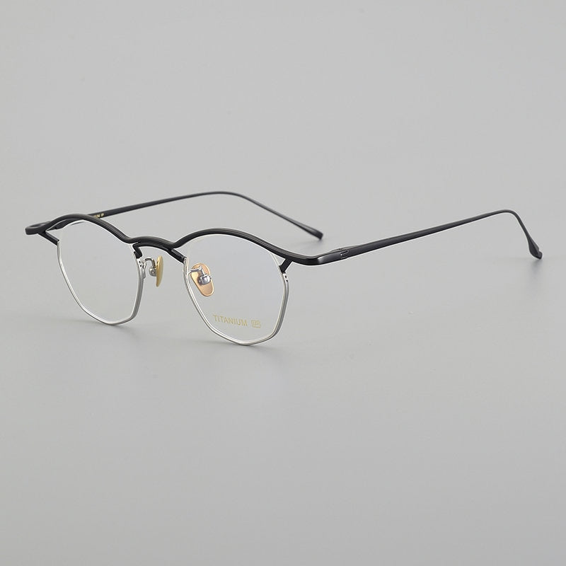 Retro Japanese style Lightweight Eyebrow Titanium Glasses - Different Colors -  Prescription lenses - Mens Glasses Retro